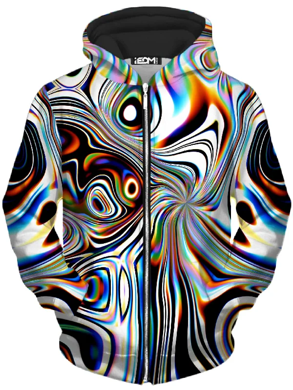 Act Fast zip-up hoodie for gymOil Aura Unisex Zip-Up Hoodie