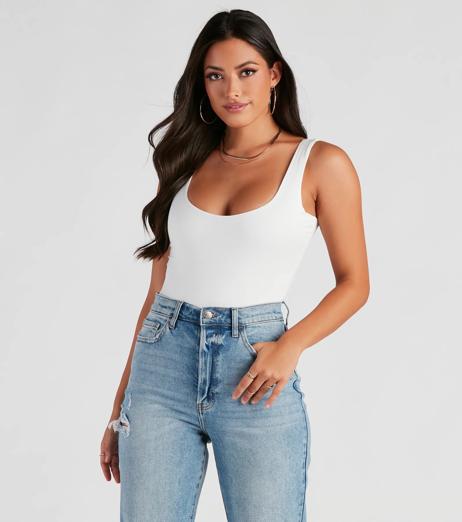 Limited Stock Staple Piece Scoop Neck Bodysuit