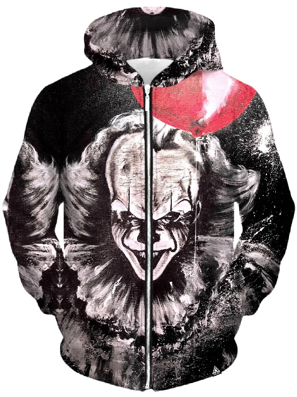 Don't Wait casual hoodie for fallRed Balloon Unisex Zip-Up Hoodie