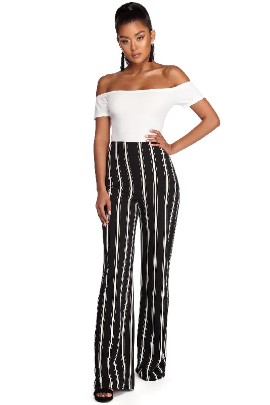 New Deals Go Getter Striped Jumpsuit