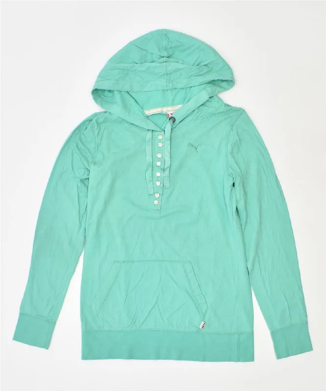 Final Sale casual hoodie with logoPUMA Womens Hoodie Jumper UK 10 Small Green