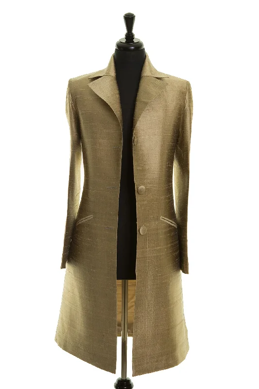 Overstock Grace Coat in Oyster Gold