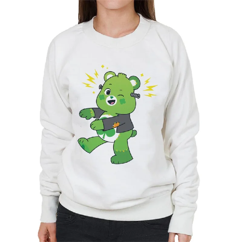 TIME-Limited Offer trendy sports sweatshirtCare Bears UTM Halloween Good Luck Bear Frankenstein Women's Sweatshirt TIME-Limited Offer trendy sports sweatshirtCare Bears UTM Halloween Good Luck Bear Frankenstein Women's Sweatshirt