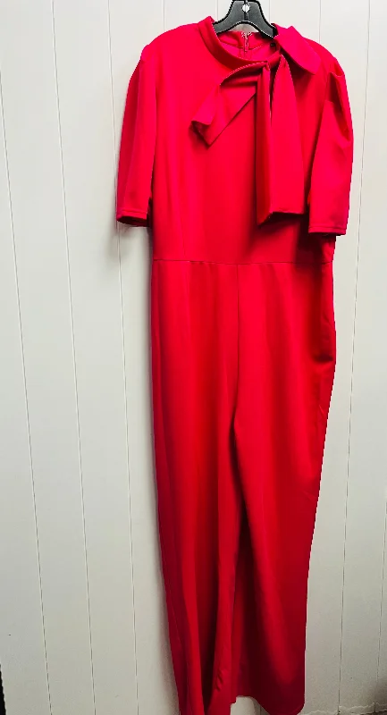 Daily Specials Jumpsuit By buxton curvy  In Pink, Size: 2x
