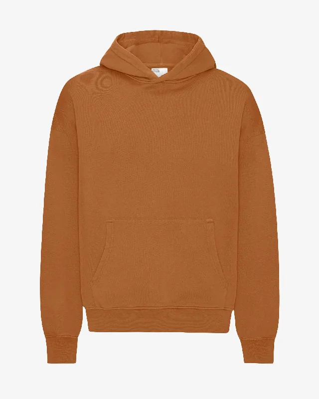 Flash Deals lightweight hooded sweatshirtOrganic Oversized Hood - Ginger Brown
