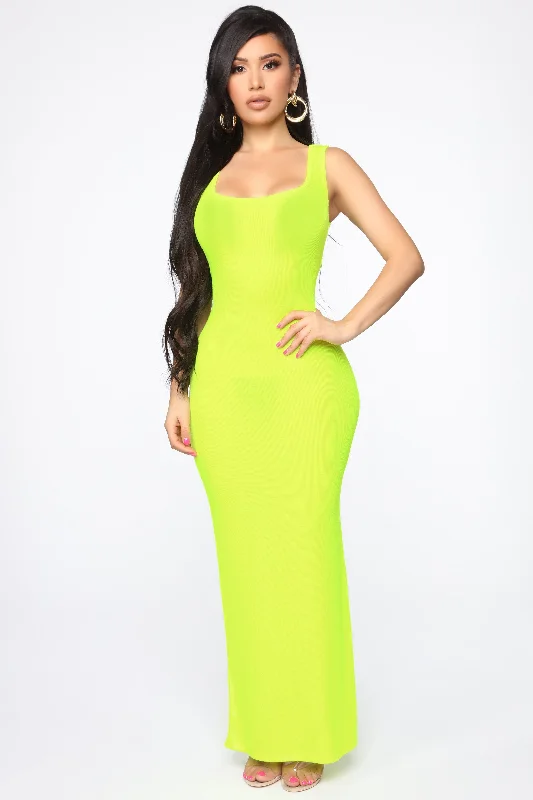 Deal Alert Mulberry Street Maxi Dress - Neon Lime