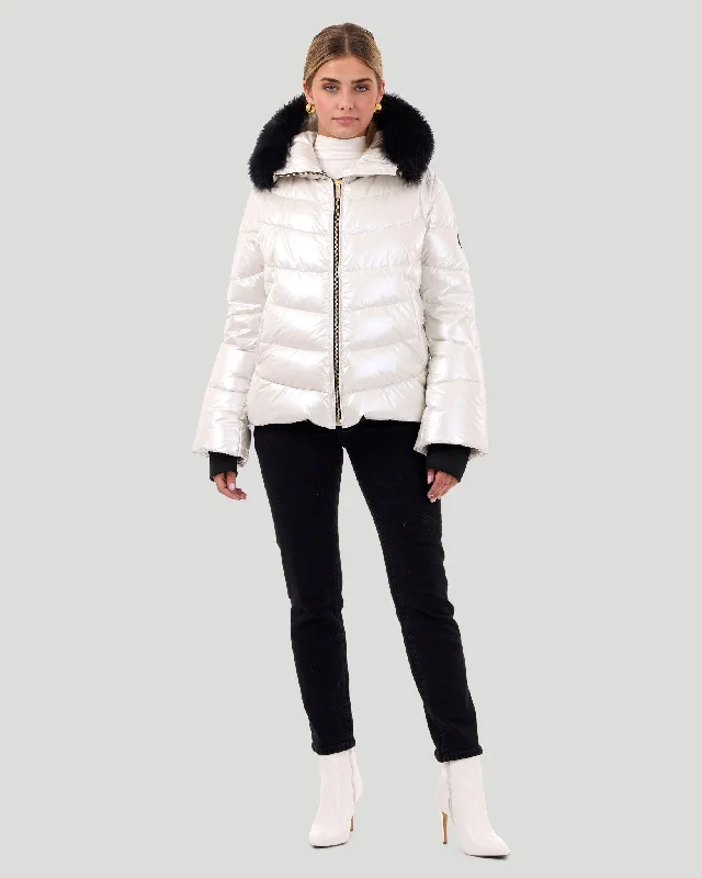 Fantastic Offers Après-Ski Jacket with Detachable Toscana Shearling Lamb Hood Trim
