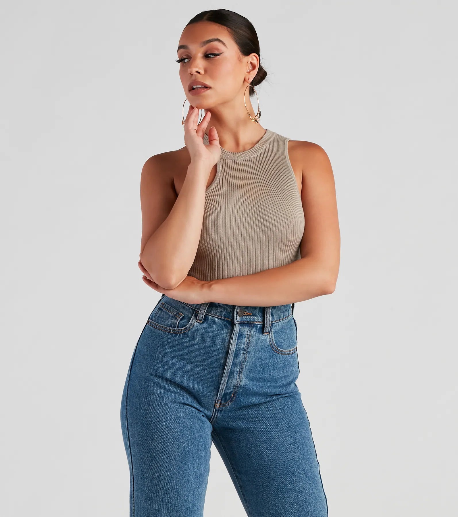 Savings Galore Elevated Basic Sweater Knit Bodysuit