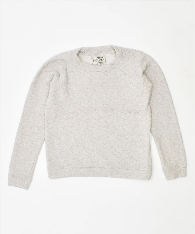 Super Savings minimal hoodieJACK WILLS Womens Sweatshirt Jumper UK 10 Small Grey Cotton