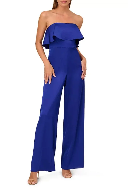 Bargain Blast Liv Foster ML1E208227 - Ruffled Fold Over Strapless Jumpsuit