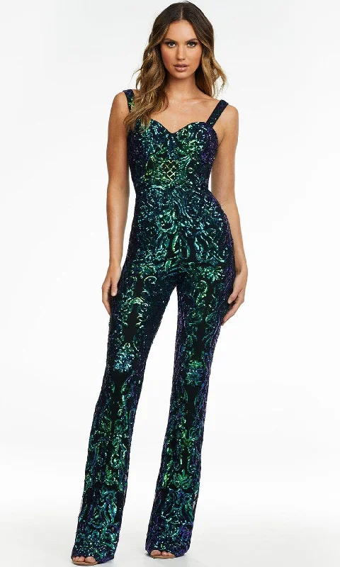 Amazing Deals Ashley Lauren - 11116 Sweetheart Sequin Jumpsuit