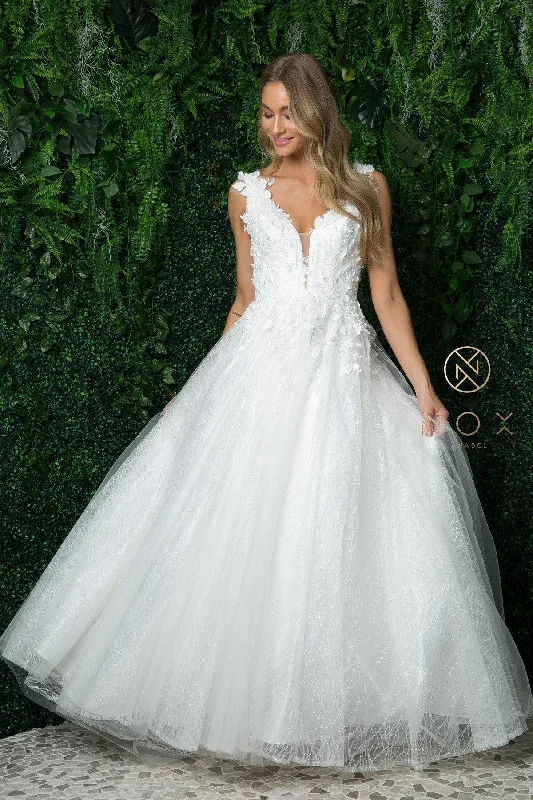 Crazy Savings Long Sleeveless Plus Size Wedding Dress JR930PW
