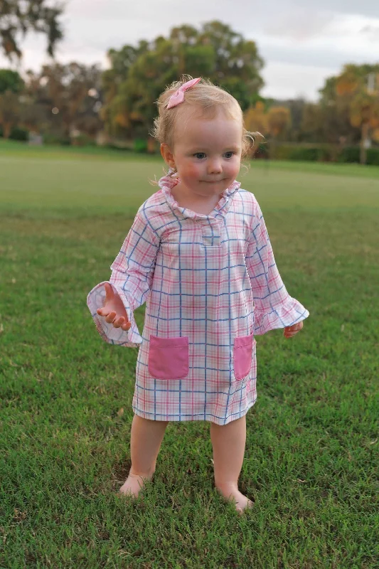 Special Savings Infant & Toddler -Talia Shift  Dress-Check Me Out Pink