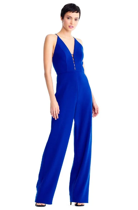Crazy Deals Aidan Mattox - MN1E204084 Deep V-neck Jumpsuit With Cutouts