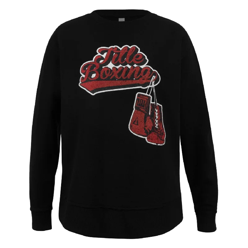 Can't Miss eco-friendly sports hoodieTITLE Boxing Classic Script Women's Fleece Pullover