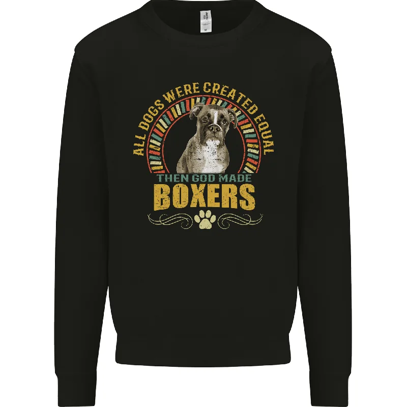 Discount Mania stylish athletic hoodieA Boxer Dog Mens Sweatshirt Jumper